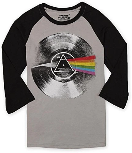 Pink Floyd Raglan Baseball T shirt Tee Dark Side of the Moon Prism Pyramid - M