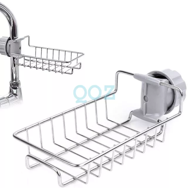 Storage Rack Holder Kitchen Faucet Soap Sponges Organizer Basket Sink