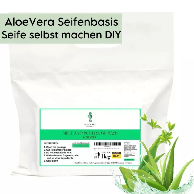 Seifenbasis Zum Schmelzen Und Gießen 1KG AloeVera - seifenherstellung (SLS FREI)