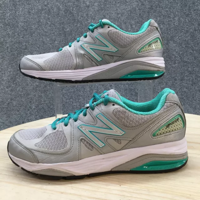 New Balance Shoes Womens 8 B Running Sneakers W154OSG2 Gray Green Fabric Lace Up 2