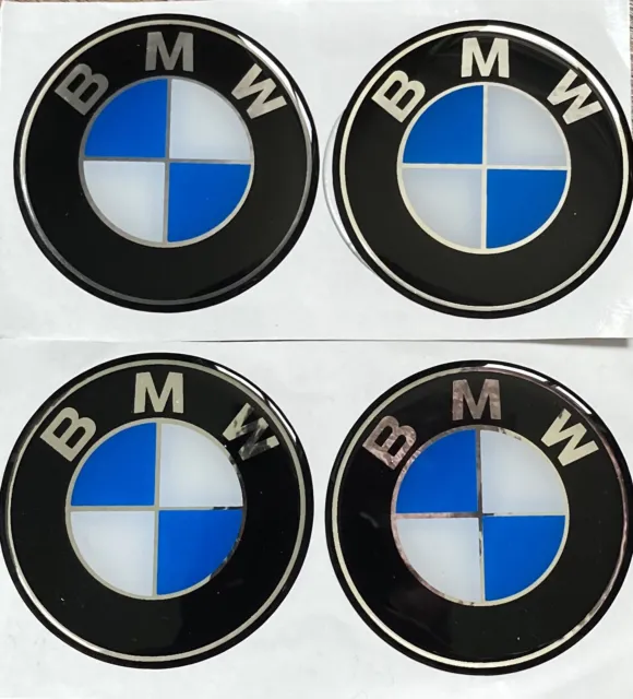4 x BMW Klebeaufkleber Rad Emblem Mitte Kappe Größe 65mm