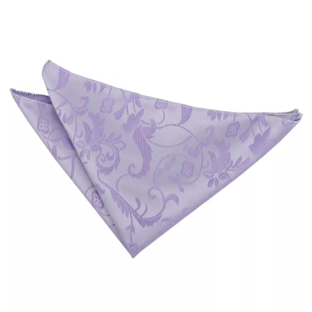 Lilac Pocket Square Handkerchief Hanky Woven Floral Wedding Accessory by DQT