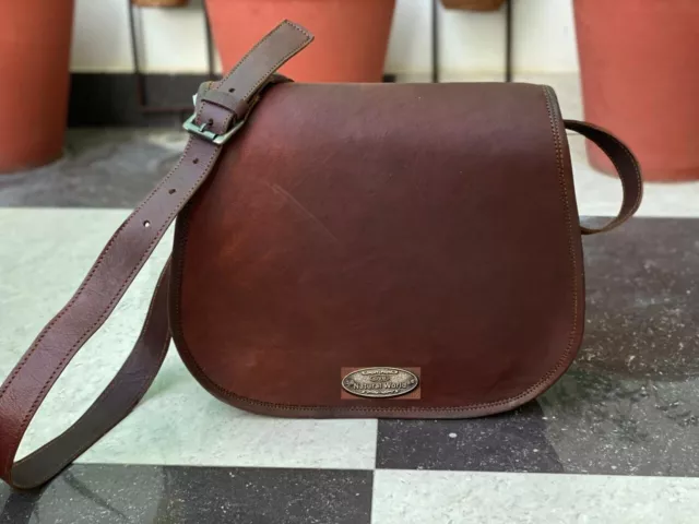 Vintage Femmes Sac à Main Bandoulière Cuir Sacoche Messager ( Jusqu'À 33cm )