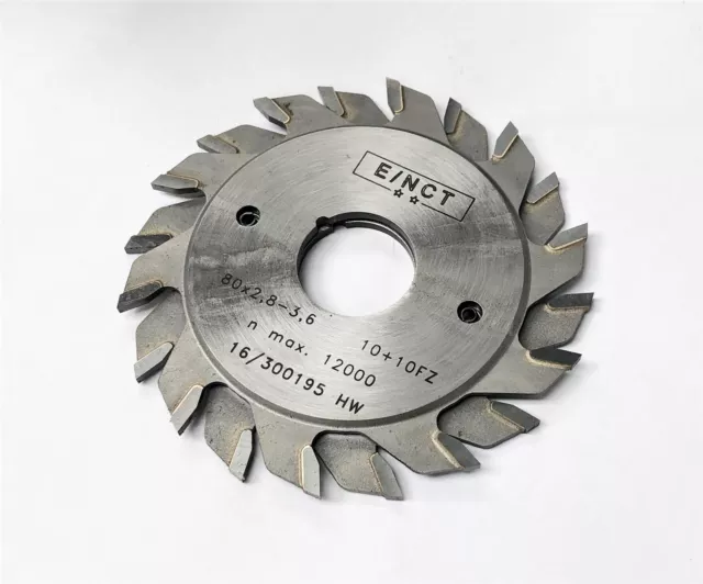 80 Dia TCT Split Scoring Saw (2 x 12 teeth) 20mm Bore from WADKIN BURSGREEN