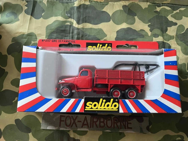 Jouet Ancien GMC Bâché Camion Militaire GMC Bâché Dinky Toys Réf. 809 - Échelle 1/43, Occasion Avec Boîte - Kaki Camion Dinky Toys GMC