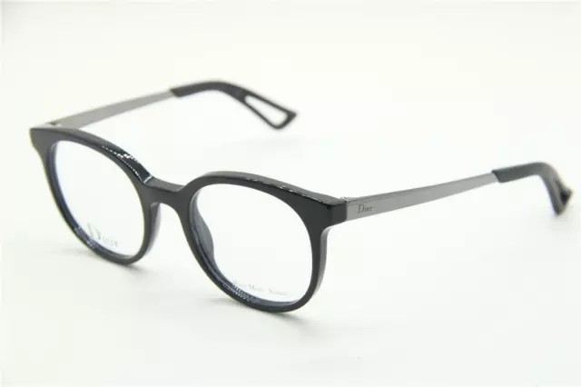 New Christian Dior Cd 3287 Ans Black Silver Authentic Eyeglasses Cd3287 48-20