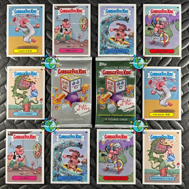 2024 SERIES 1 GARBAGE PAIL KIDS AT PLAY LET'S GET PHYSICAL 10-CARD SUBSET SET+2x