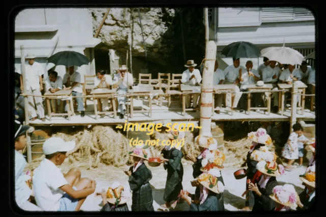 Festival at Okinawa, Japan in mid 1950s, Kodachrome Slide aa 23-5b