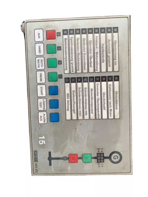 Kuhse Kea 072  Generator Notstromaggregat  STEUERUNG  BHKW KVA PANEL