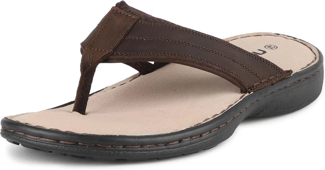 Sandali Uomo In Pelle Vera - Ciabatte Estive Con Suola Antiscivolo, Comode E Traspiranti, Modello S4 - Foto 3