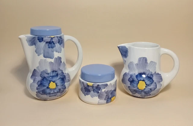Gall&Zick Zuccheriera In Ceramica Dipinta A Mano Blu – Contenitore Per Zucchero E Spezie Con Coperchio - 3