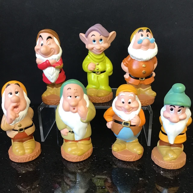 DISNEY SNOW WHITE & The Seven Dwarfs Pvc Figures Complete Set Vgc Se £4 ...