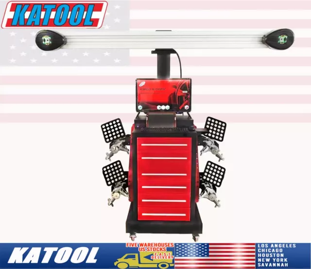 KATOOL 3D Wheel Alignment Machine Tire Aligner Works on 2 Post & Scissor Lift