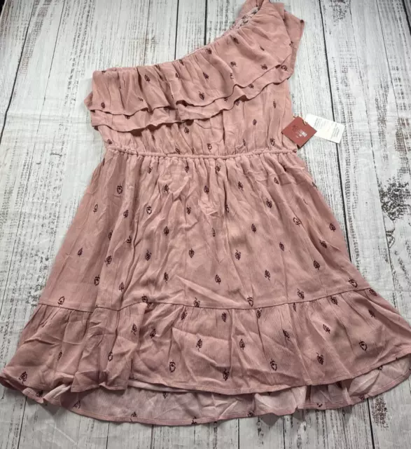 Nwt Mossimo Supply Co One Shoulder Dress Ruffle Boho Juniors Size Xxl