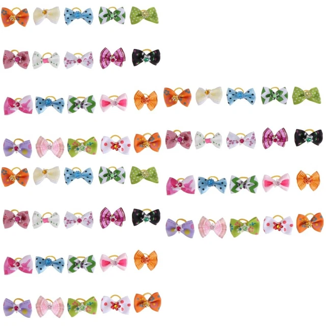 Pet Hair Bows Pet Hair Bows Rubber Band Hair Barrette Pets Toys Bow Tie