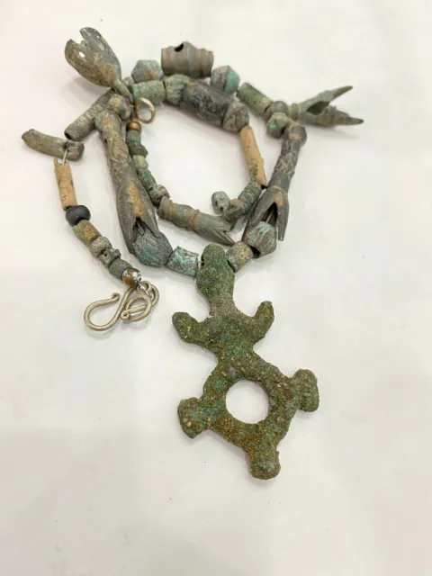 Beads Ancient Bronze Near Eastern Persian Empire Antiquities Jewelry Necklace 3