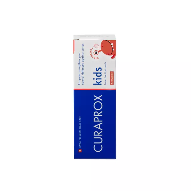 Curaprox Dentifrice pour Enfants Fraise, Sans Fluorure, 60 ML