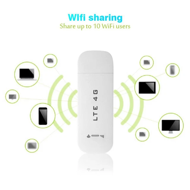 4G LTE USB2. modem adaptateur réseau WiFi Hotspot carte SIM  fil routeur