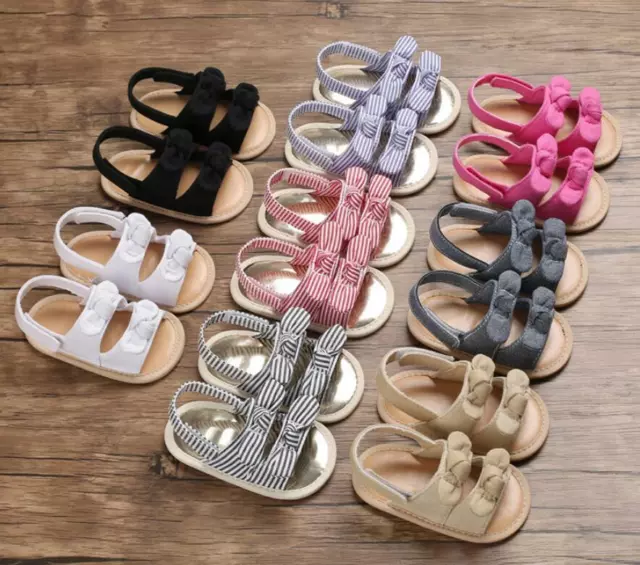 Sandali estivi neonati bambina suola morbida Pram scarpe neonato bambini taglia 1 2 3