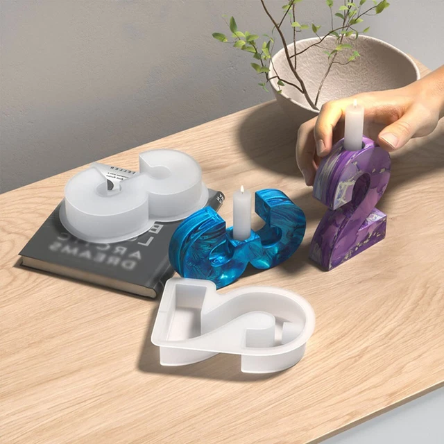 Portacandele numeriche su misura stampo in silicone sii creativo goditi Si