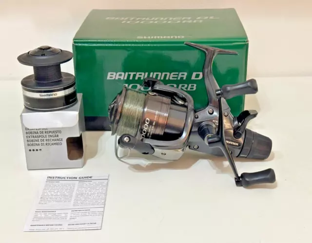 Shimano Dl 10000 Rb Baitrunner Fishing Reel With Spare Spool