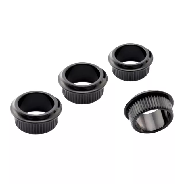 Musiclily Pro 4Pcs Black 18mm Bass Bushing For Bass Open Tuning Peg Machine Head