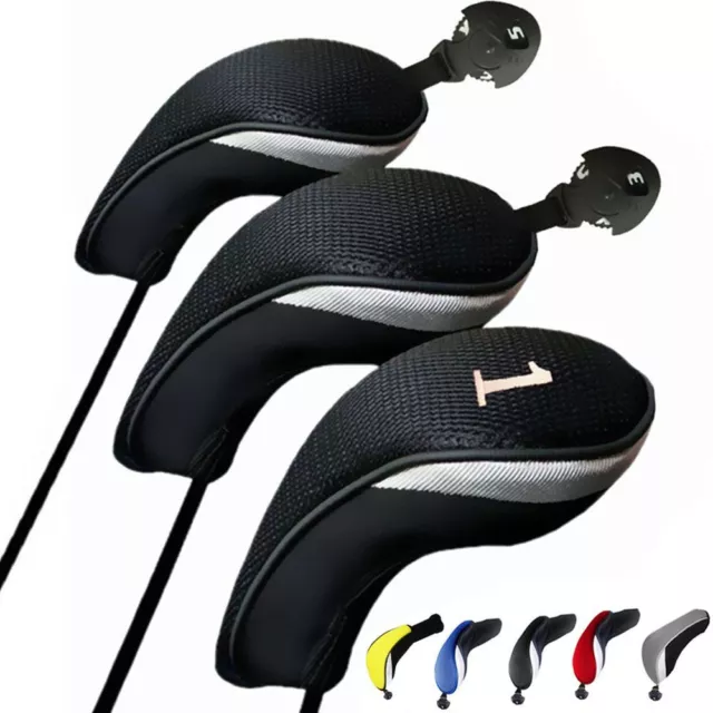 Golf Club Head Covers Protective Headcover Golf Rod Sleeve 1/3/5 Fairway Woods