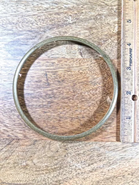 Vintage Brass Clock Dial Pan Trim Ring (4.14 Inch Dia, 3.77 Inner Dia)  (K9615)