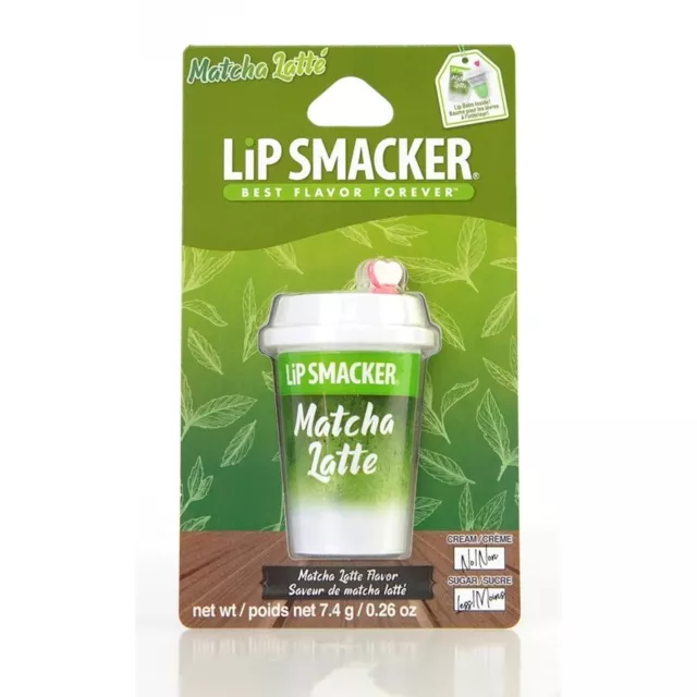 Lip Smacker Matcha Latte Flavored Lip Balm Inside Cute Coffee Cup Container NEW