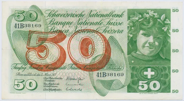 Switzerland 50 Franken 1973, P.48m_VF/VF+