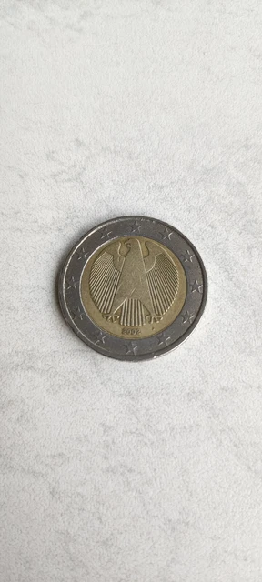 PIÈCE DE 2 euros Très rare Allemagne, 2002 J, fauté, erreur impression