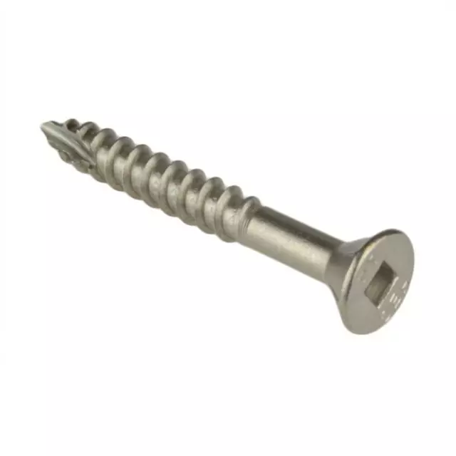 Qty 100 Countersunk Decking Screw 10g x 40mm Marine Stainless 316 Timber T17