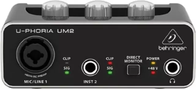 Behringer U-Phoria UM2 Audio Interface Music Musical Instrument