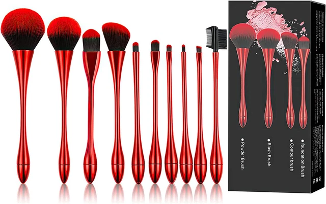 Set Di Pennelli per Trucco, 10 Pezzi Kit Di Pennelli per Trucco per Labbra per S