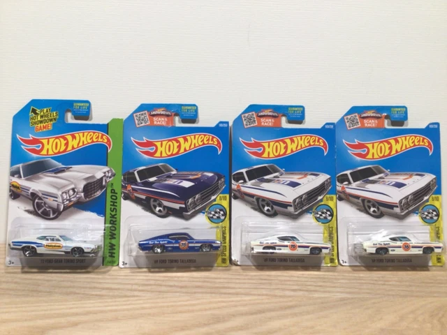 Hot Wheels Lot Ford Torino X 4 Gran Talladega Union Milodon 1/64 Carded