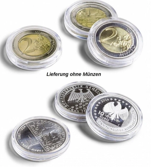 Leuchtturm Münzkapseln – 10er Pack, Klare Aufbewahrung Für Gold, Silber & Euro-Münzen, 29 Mm, Kratzfest & Sicher