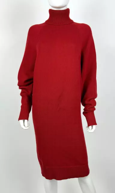 Michael Kors Collection $2K 4 US 40 IT S Red Wool Cashmere Dress Runway Auth