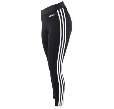 Adidas Climalite Ladies Black 3/4 Length Leggings Uk Size S New
