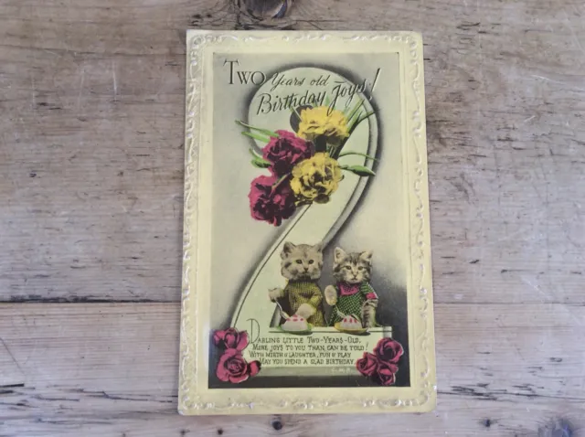 Vintage Birthday Card for 2 Year Old