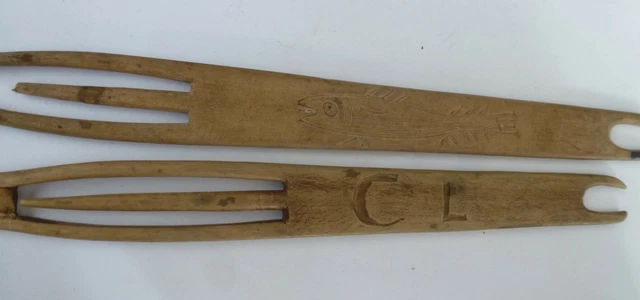 Kit De 3 Navettes En Bambou Pour Réparation De Filets - Tailles 1#, 3#, 5#, Outil De Tissage Et Raccommodage Filet - 3