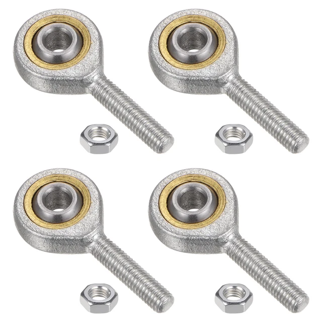 4pcs SA5T/K 5mm Rod End Bearing M5x0.8 Male Right Hand Thread, with Jam Nut