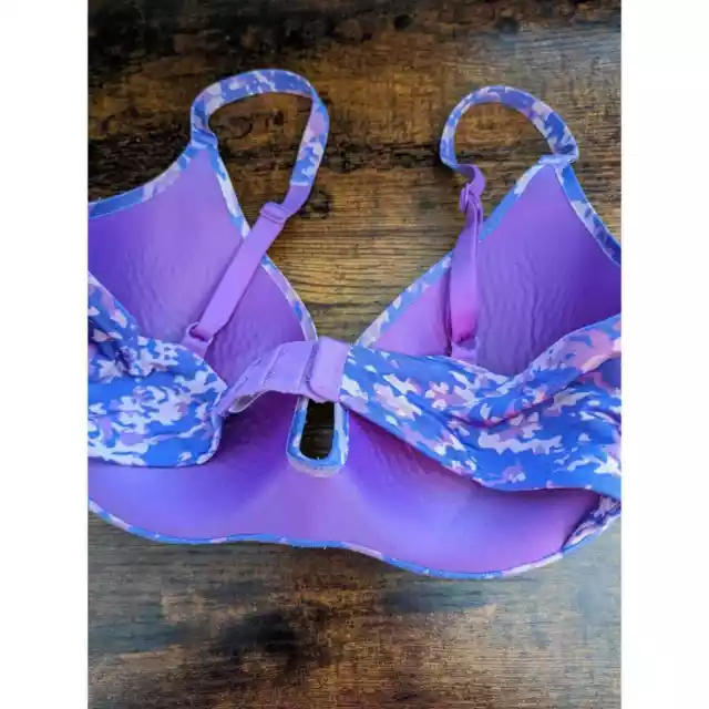 WARNERS WOMENS SZ 36D Lightly Padded T Shirt Bra Purple Camo 01526 $16. ...