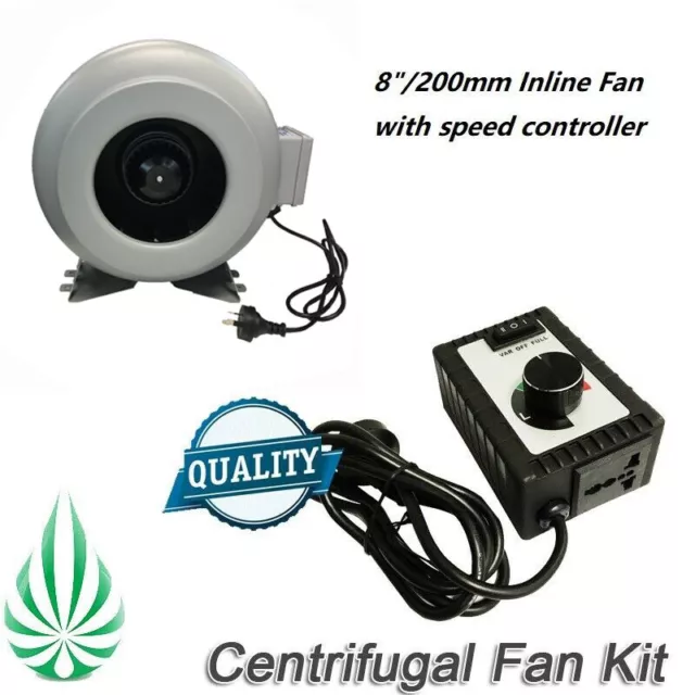 8" Inline Centrifugal Exhaust Duct Fan With High Quality Fan Speed Controller