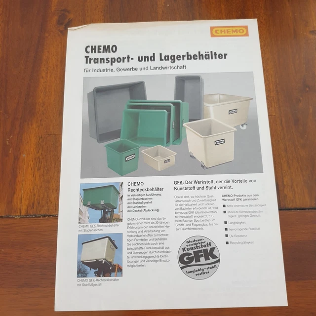 CHEMO GFK Behälter Schlepper Traktor Prospekt Landmaschine h