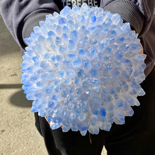 11.6LB  New sky blue Phantom Quartz Crystal Cluster Mineral Specimen Healing