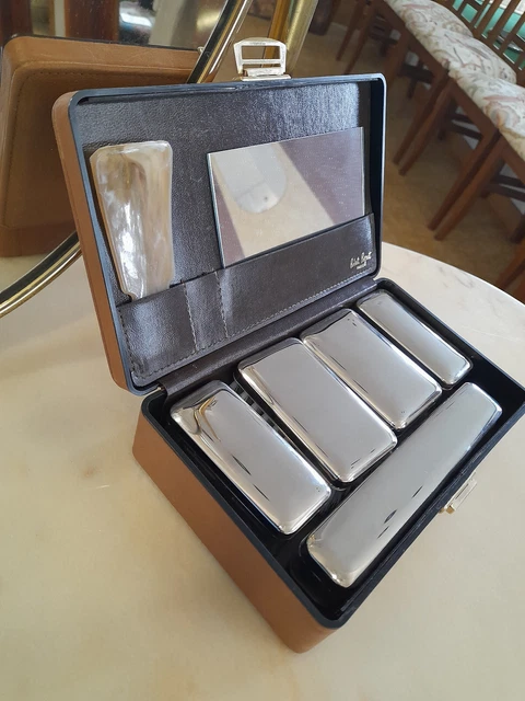 SET da viaggio valigetta in similpelle Robert Pignet - vintage cm.21x13
