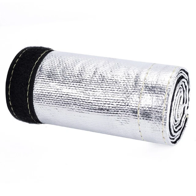 Manchon Isolant Thermique Pour Tuyaux - Tissu Fibre De Verre Aluminisé - 600x106mm - Protection Haute Température