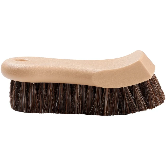 1pc Horse Hair Interior Cleaning Brush for Car Interiors Furniture Apparel Boots