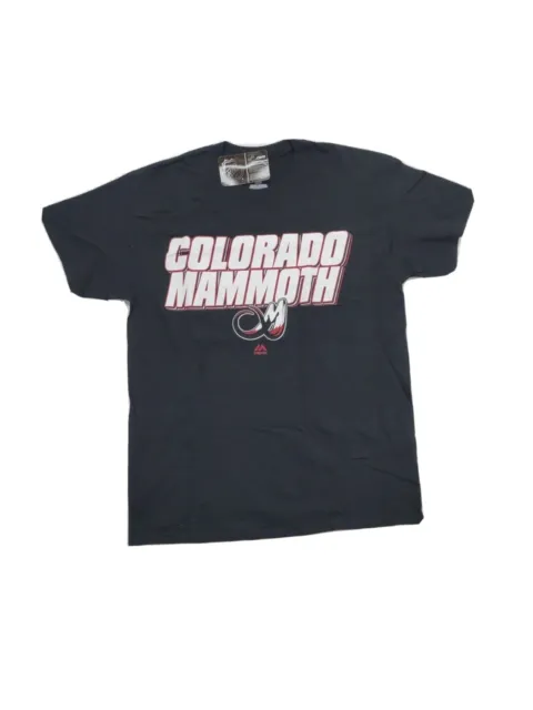 NWT NLL Colorado Mammoth Lacrosse T Shirt Majestic Black Men's Large