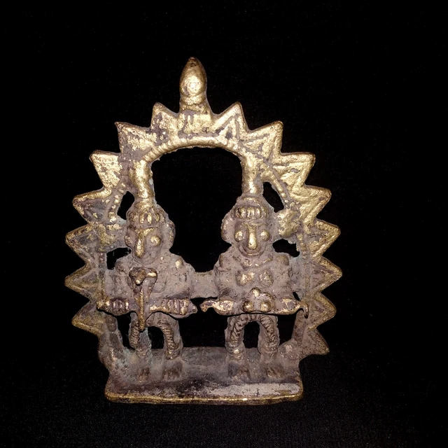 Tradizionale Indiano Decorativa Ritual Ottone Tribale Sage Dio Shiva Folk Rare